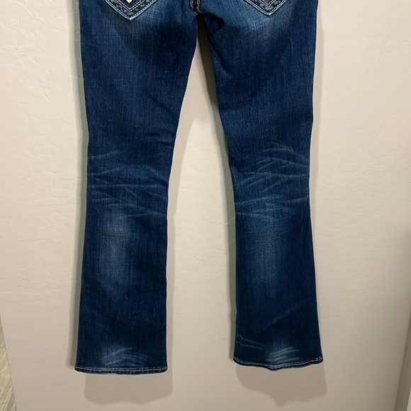 Vintage Rock Revival Jeans Women’s Size 25 Gwen Boot Distressed Buckle Y2K Blue - Picture 7 of 16